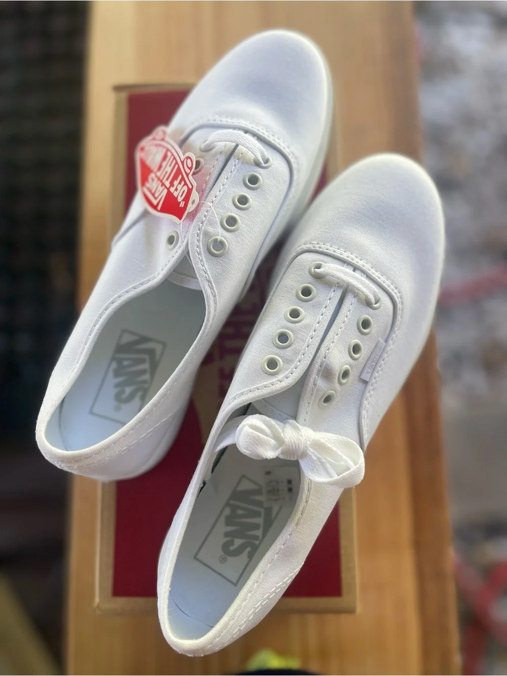 Women’s White Vans - NWT